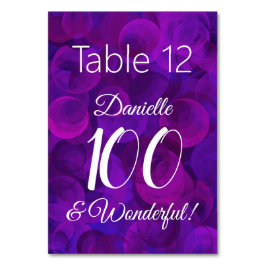 Elegant Lila 90 und Nonstop Geburtstagsparty Tischnummer