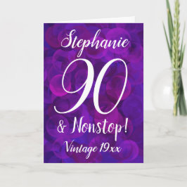 Elegant Lila 90 und Nonstop individuell angepasst Karte
