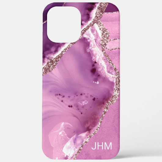 Elegant Lila Agate Case-Mate iPhone Hülle (Rückseite)