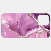 Elegant Lila Agate Case-Mate iPhone Hülle (Hinten (horizontal))