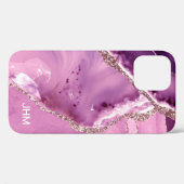 Elegant Lila Agate Case-Mate iPhone Hülle (Rückseite (Horizontal))
