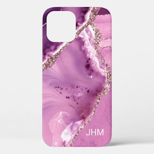 Elegant Lila Agate Case-Mate iPhone Hülle (Rückseite)
