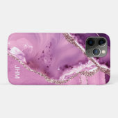 Elegant Lila Agate Case-Mate iPhone Hülle (Rückseite (Horizontal))