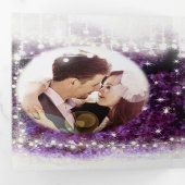 Elegant Lila Amethyst Crystal Geode Wedding Tri Dreifach Gefaltete Einladung (Innen Erste Seite)