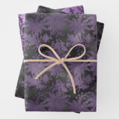 Elegant Lila Black Floral Geschenkpapier Set (Beispiel)