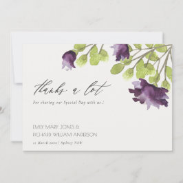 ELEGANT LILA BLAUE WATERCOLOR FLLORAL DANKE