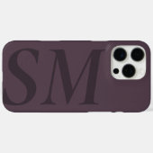 Elegant Lila Bold Initial Monogram Case-Mate iPhone Hülle (Rückseite (Horizontal))