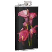 Elegant Lila Calla Lilies Flachmann (Rechts)