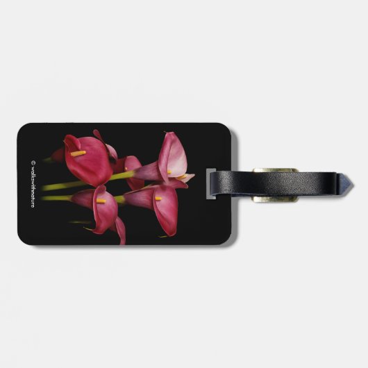 Elegant Lila Calla Lilies Gepäckanhänger (Rückseite horizontal)