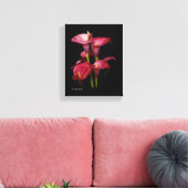 Elegant Lila Calla Lilies Leinwanddruck (Insitu (Wohnzimmer))
