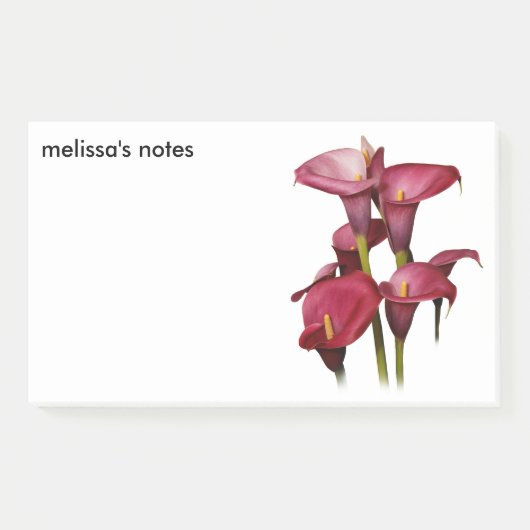 Elegant Lila Calla Lilies Post-it Klebezettel (Vorderseite)
