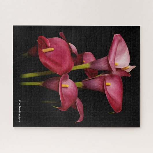 Elegant Lila Calla Lilies Puzzle (Horizontal)