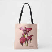 Elegant Lila Calla Lilies Tasche (Vorderseite)