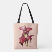 Elegant Lila Calla Lilies Tasche (Rückseite)