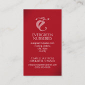 Elegant Lila Calla Lilies Visitenkarte (Rückseite)