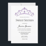 Elegant Lila Diamond Tiara Sweet 16 Einladung<br><div class="desc">Elegante Lila Diamond Tiara Sweet 16 Einladende Siehe Matching Kollektion im Nest und Nest Store auf Zazzle</div>