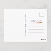 Elegant Lila Eucalyptus Wedding Vielen Dank Postkarte (Rückseite)