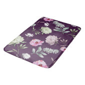 Elegant Lila floral Badematte (Schrägansicht)
