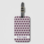 Elegant Lila floral Gepäckanhänger (Vorderseite Vertikal)