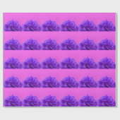 Elegant Lila floral Geschenkpapier (Flach)