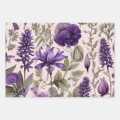 Elegant Lila floral Geschenkpapier Set (Vorderseite 2)