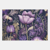 Elegant Lila floral Geschenkpapier Set (Vorderseite)