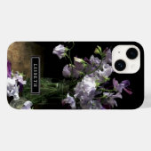 Elegant Lila floral iPhone Case (Rückseite (Horizontal))