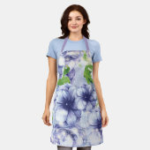 Elegant Lila floral Schürze (Getragen)