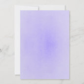 Elegant Lila Floral Silver Greenery Boho Wedding Einladung (Rückseite)