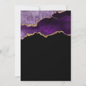 Elegant Lila Gold Agate 80. Geburtstag Einladung (Rückseite)