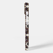 Elegant Lila Gold Batik Raven iPhone Case (Rückseite / Links)