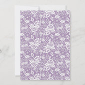 ELEGANT LILA GOLD LACE WEDD EINLADUNG (Rückseite)
