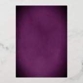 Elegant Lila Gold Leaf Wreath Quinceanera Folieneinladung (Rückseite)