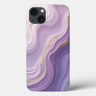 Elegant Lila & Gold Waves iPhone 13 Fall - Traum Case-Mate iPhone Hülle
