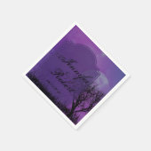 Elegant Lila Gothic Posh Wedding Napkin Serviette (Ecke)