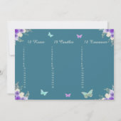Elegant Lila Gown Floral 18. Geburtstag Einladung (Rückseite)