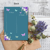 Elegant Lila Gown Floral 18. Geburtstag Einladung