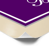 Elegant, Lila, Imitate Gold 73. Geburtstag + Name Poster (Ecke)