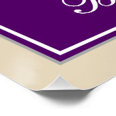 Elegant, Lila, Imitate Gold 78. Geburtstag + Name Poster (Ecke)