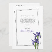 Elegant Lila Iris Wedding Dankeschön Card Dankeskarte (Vorne/Hinten)