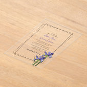 Elegant Lila Iris Wedding Einladungen (Ablage )