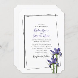 Elegant Lila Iris Wedding Einladungen