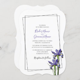Elegant Lila Iris Wedding Einladungen