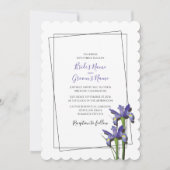 Elegant Lila Iris Wedding Einladungen (Vorderseite)