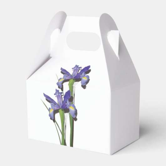 Elegant Lila Iris Wedding Geschenkschachtel (Rückseite)