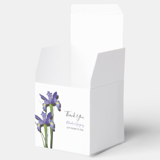 Elegant Lila Iris Wedding Geschenkschachtel (Geöffnet)