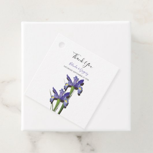 Elegant Lila Iris Wedding Gift Geschenkanhänger (Beispiel)