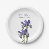 Elegant Lila Iris Wedding Pappteller (Vorderseite)