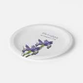 Elegant Lila Iris Wedding Pappteller (Schrägansicht)