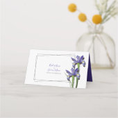Elegant Lila Iris Wedding Platzkarte (Rückseite)